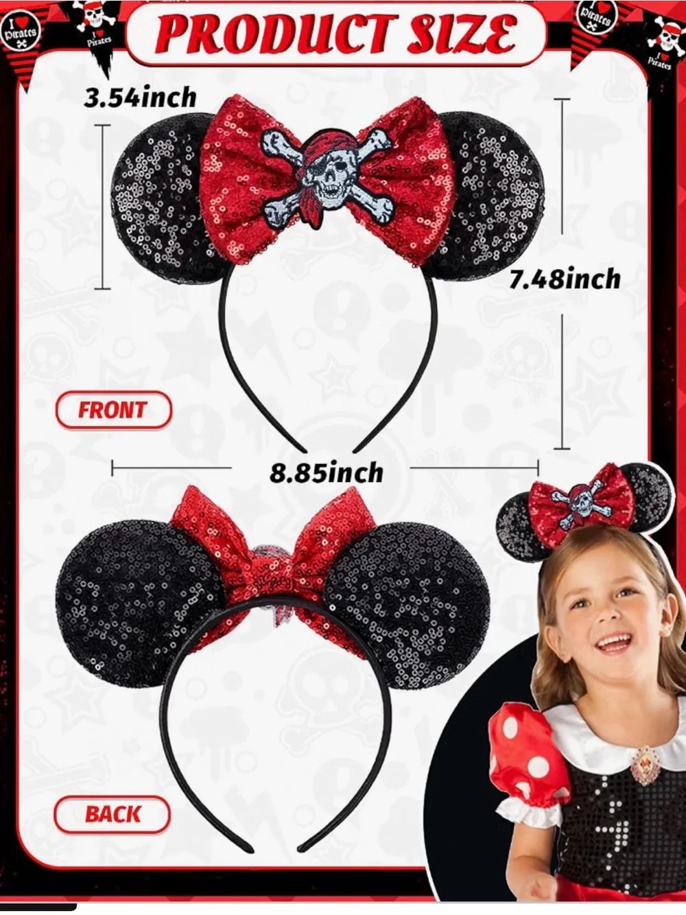 Pirate Hat Pirate Accessories Women Pirate Costume Women Adult Headband